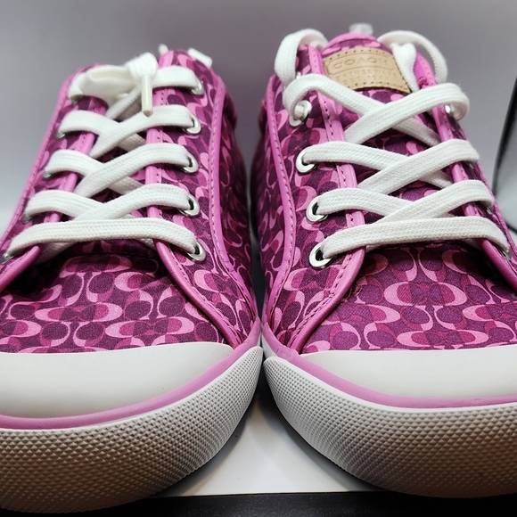 NWT Coach Monogram Barrett Signature C Sneakers A4508 Size 10 in Berry Multi - Picture 9 of 14
